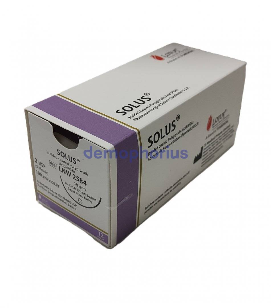LNW2005SP - 12 fire ACID POLIGLICOLIC, 90cm,  USP 3,  ac 45mm, CURB 1/2, ROTUND