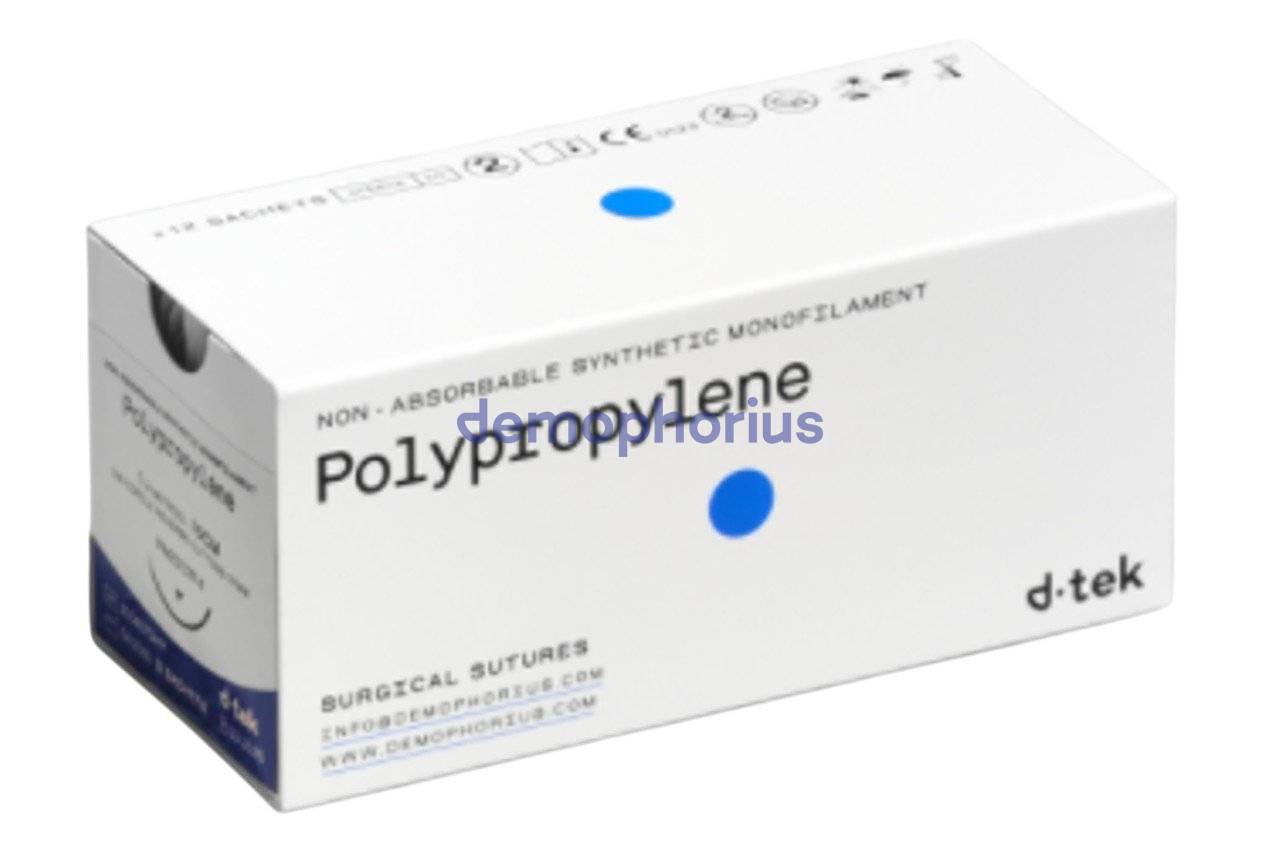 PM30030B0 - 12 fire POLIPROPILENA, 100cm, USP 0, ac 30mm, CURB 1/2, ROTUND