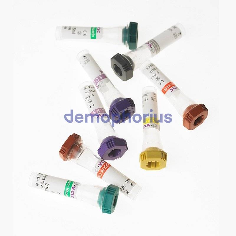 Tuburi recoltare-Mini biochimie FARA ADITIV, plastic, 0,5 ml x 100 buc, 8x40 mm- rosu (PEDM-NC05)
