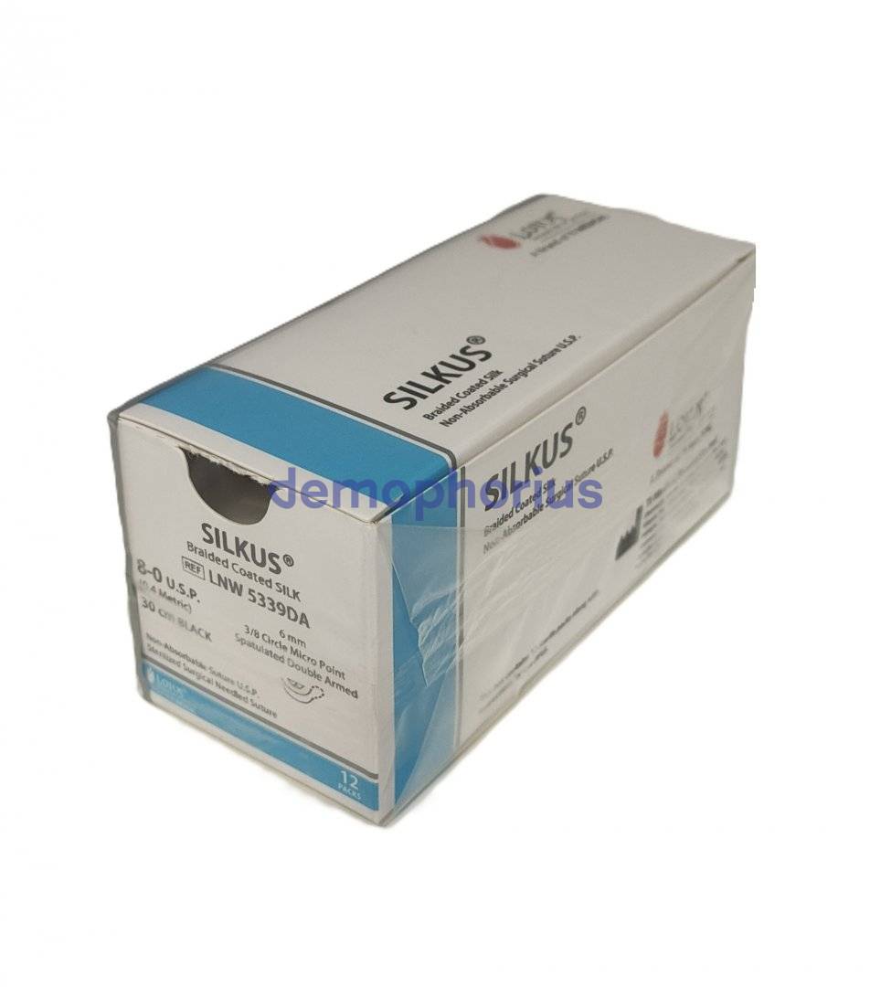 12 fire MATASE, 30cm, USP8/0, ac 6mm, CURB 3/8, DUBLU ARMAT, SPATULAT SK08006G7