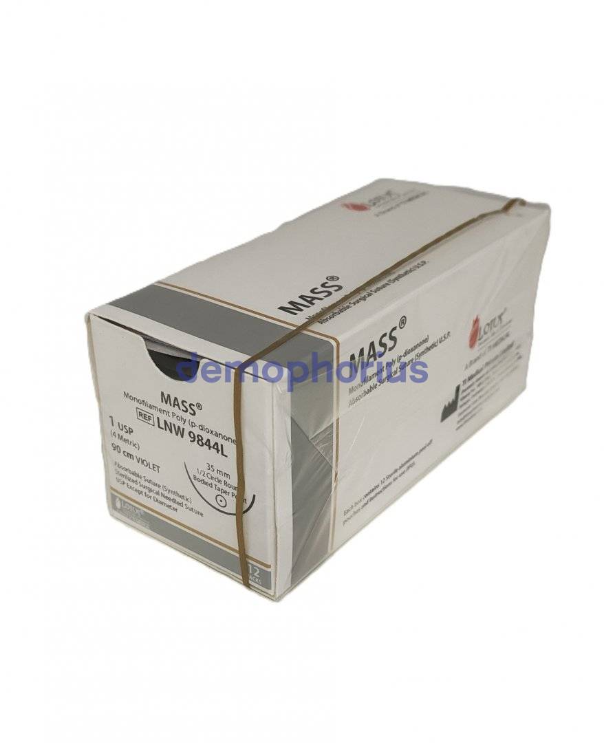 PDO90150B5_ADVA9374 - POLIDIOXANONA, 12 fire , 90cm, USP 1, ac  50MM, CURB 1/2, triunghi invers HVY